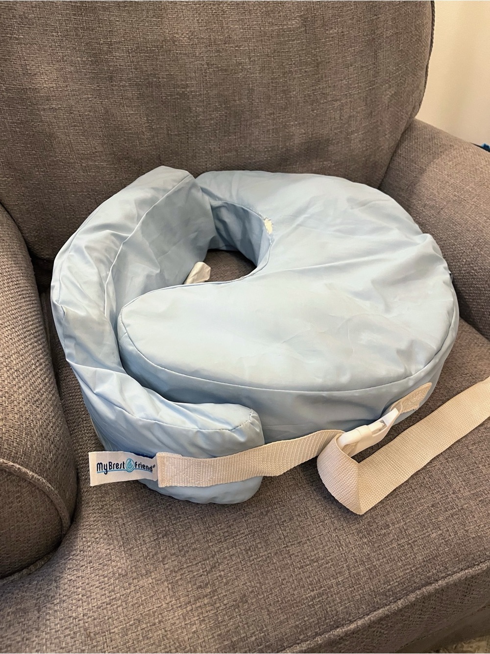 My Brest Friend Nursing Support Pillow Deluxe Waterproof Cover in Light Blue